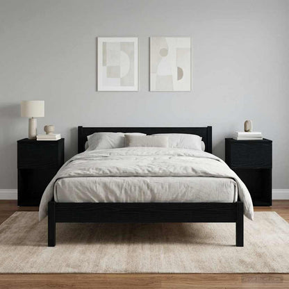 vidaXL Bed Cabinet 2 pcs Black Oak 29 x 31.5 x 49 cm Engineered Wood 1
