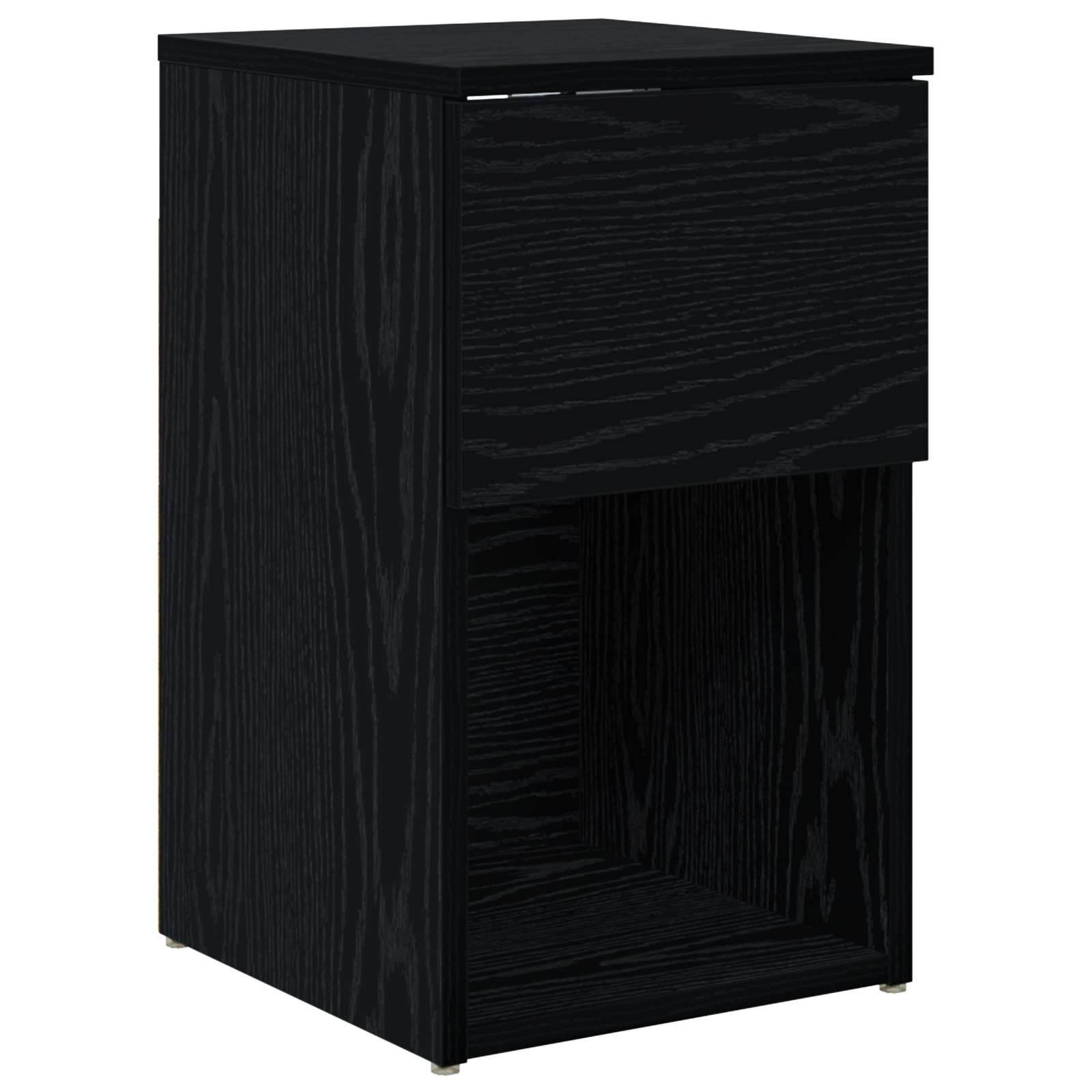 vidaXL Bed Cabinet 2 pcs Black Oak 29 x 31.5 x 49 cm Engineered Wood 5