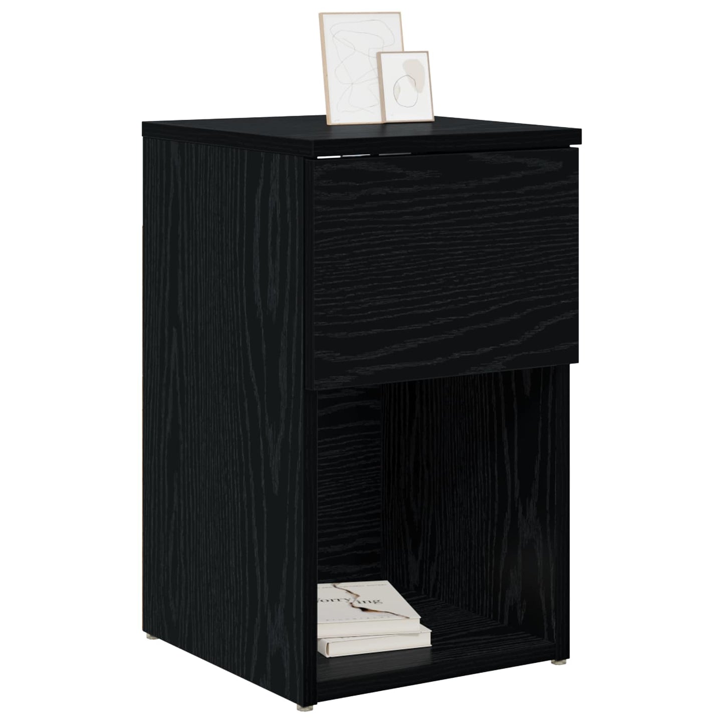 vidaXL Bed Cabinet 2 pcs Black Oak 29 x 31.5 x 49 cm Engineered Wood 3