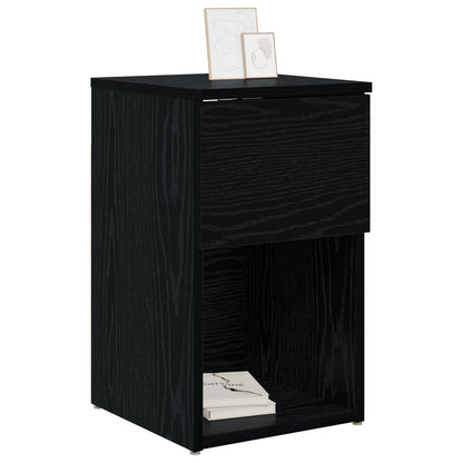 vidaXL Bed Cabinet 2 pcs Black Oak 29 x 31.5 x 49 cm Engineered Wood 3