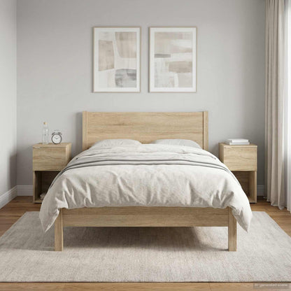 vidaXL Bed Cabinet 2 pcs Sonoma Oak 29 x 31.5 x 49 cm Engineered Wood 4