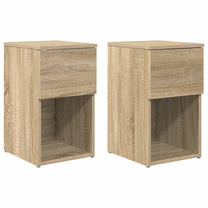 vidaXL Bed Cabinet 2 pcs Sonoma Oak 29 x 31.5 x 49 cm Engineered Wood 2