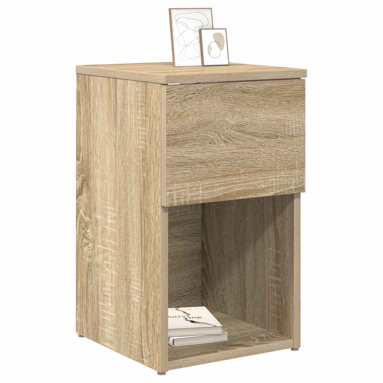 vidaXL Bed Cabinet 2 pcs Sonoma Oak 29 x 31.5 x 49 cm Engineered Wood 3