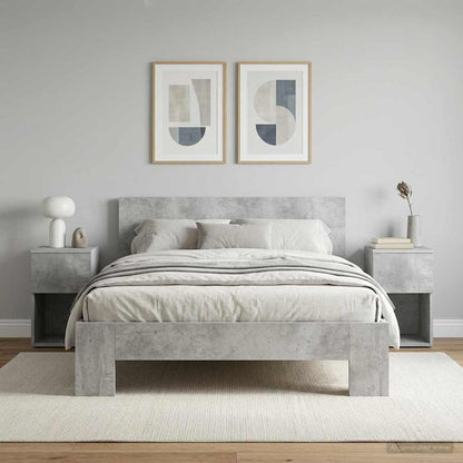 vidaXL Bed Cabinet 2 pcs Concrete Grey 29 x 31.5 x 49 cm 1