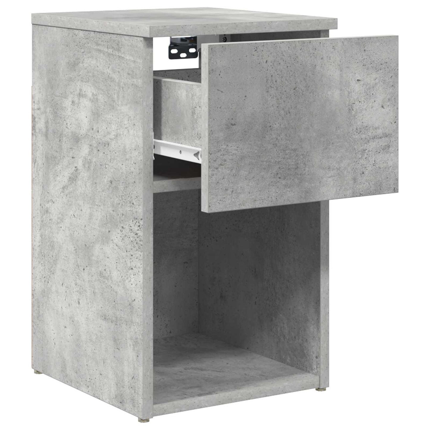 vidaXL Bed Cabinet 2 pcs Concrete Grey 29 x 31.5 x 49 cm 6