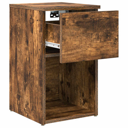 vidaXL Bed Cabinet 2 pcs Smoked Oak 29 x 31.5 x 49 cm Engineered Wood 6