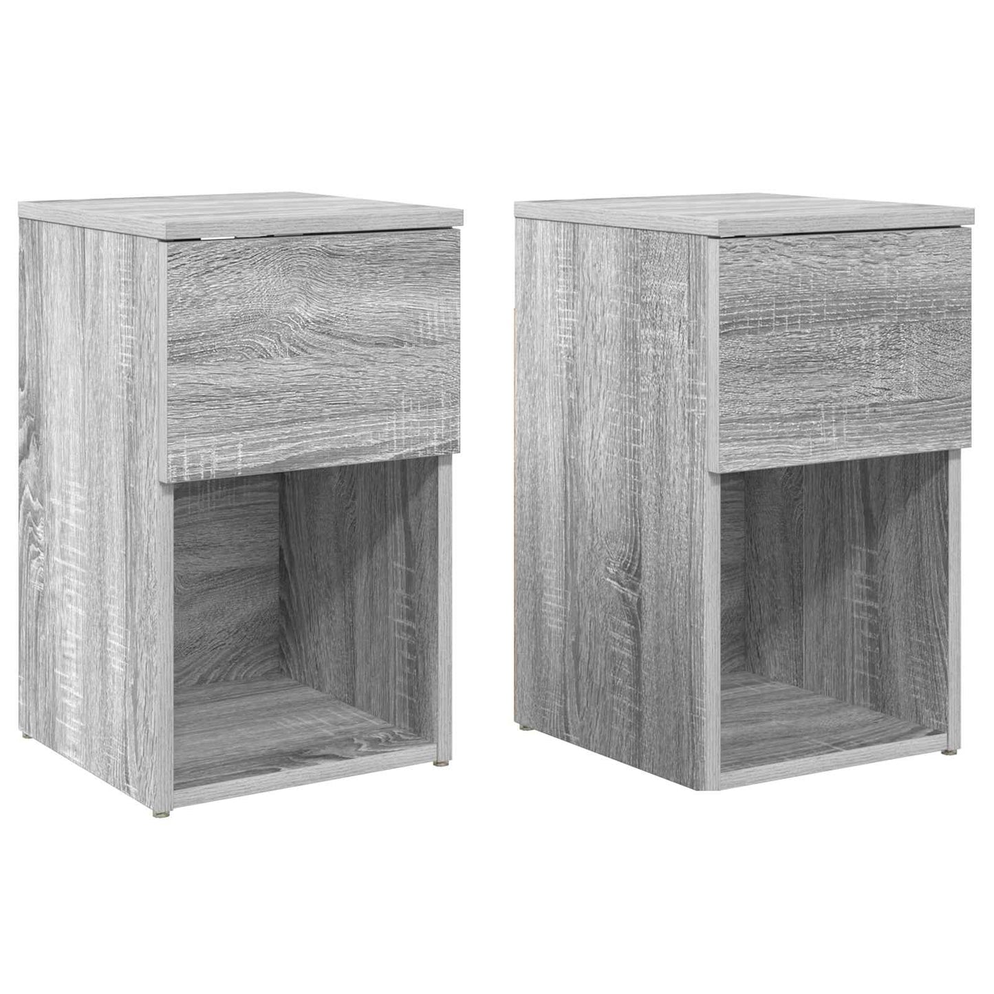 vidaXL Bed Cabinet 2 pcs Grey Sonoma 29 x 31.5 x 49 cm Engineered Wood 2