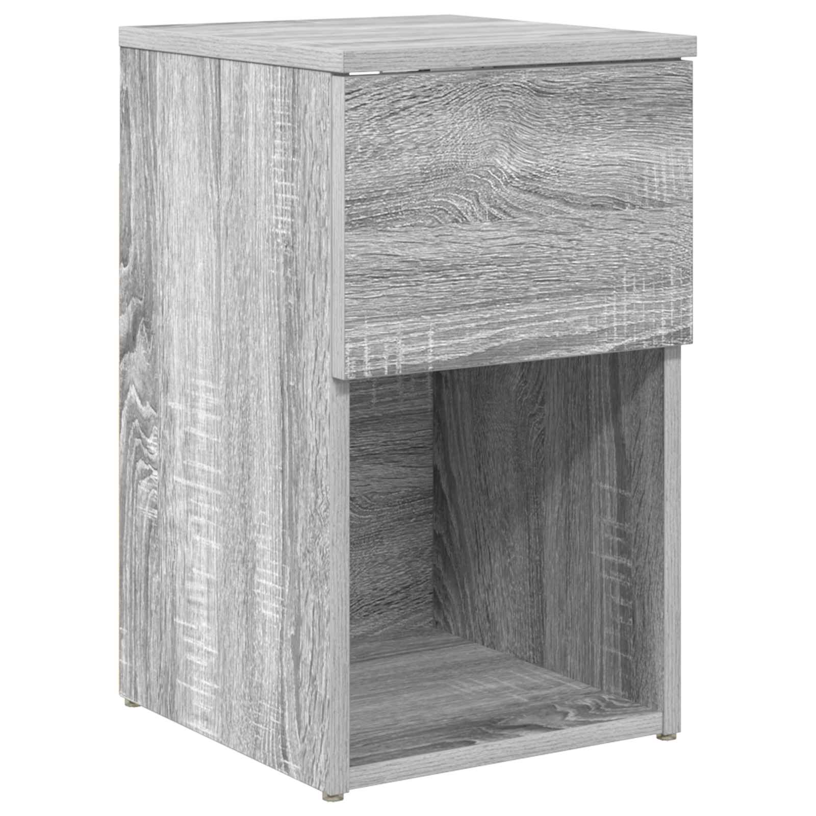 vidaXL Bed Cabinet 2 pcs Grey Sonoma 29 x 31.5 x 49 cm Engineered Wood 5