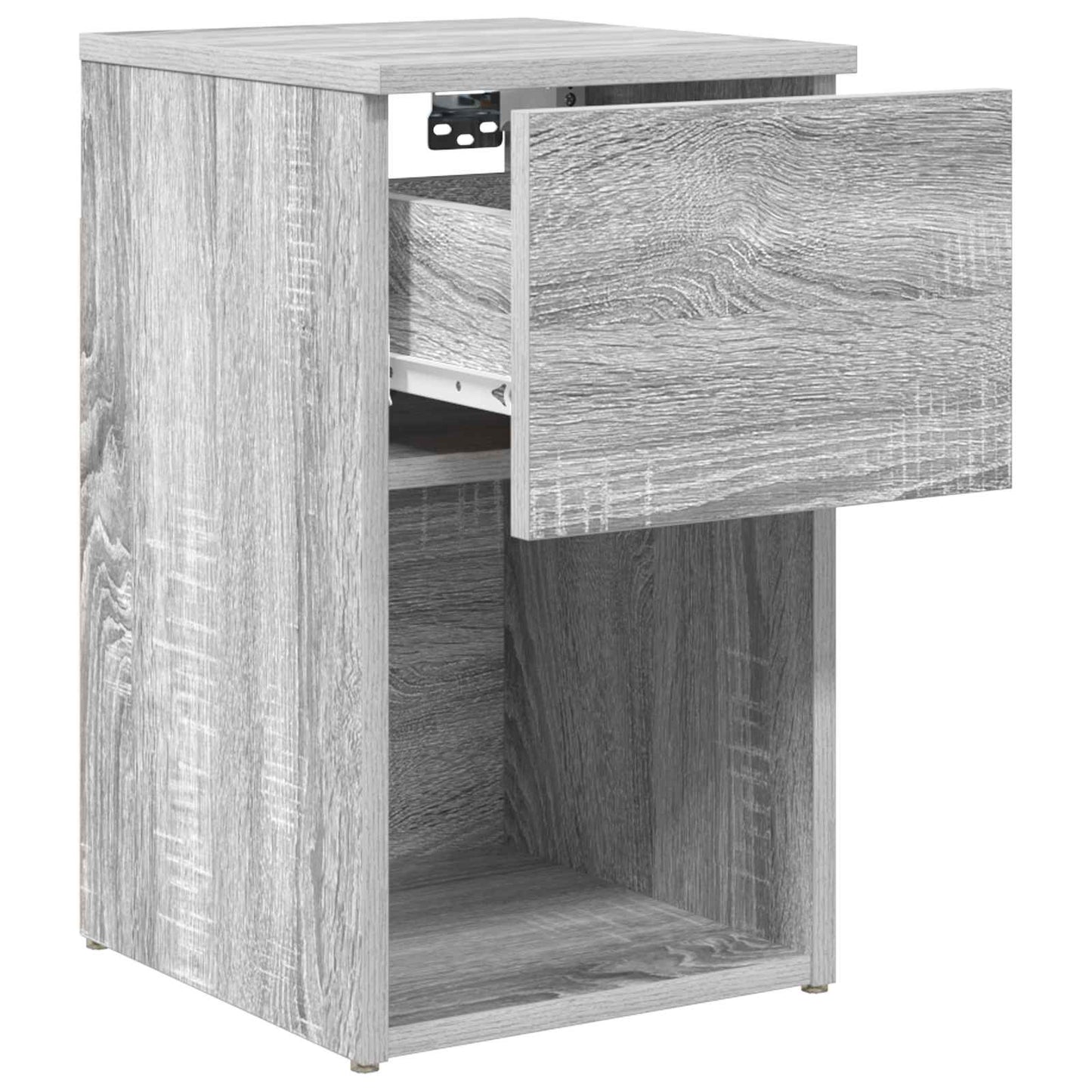 vidaXL Bed Cabinet 2 pcs Grey Sonoma 29 x 31.5 x 49 cm Engineered Wood 6