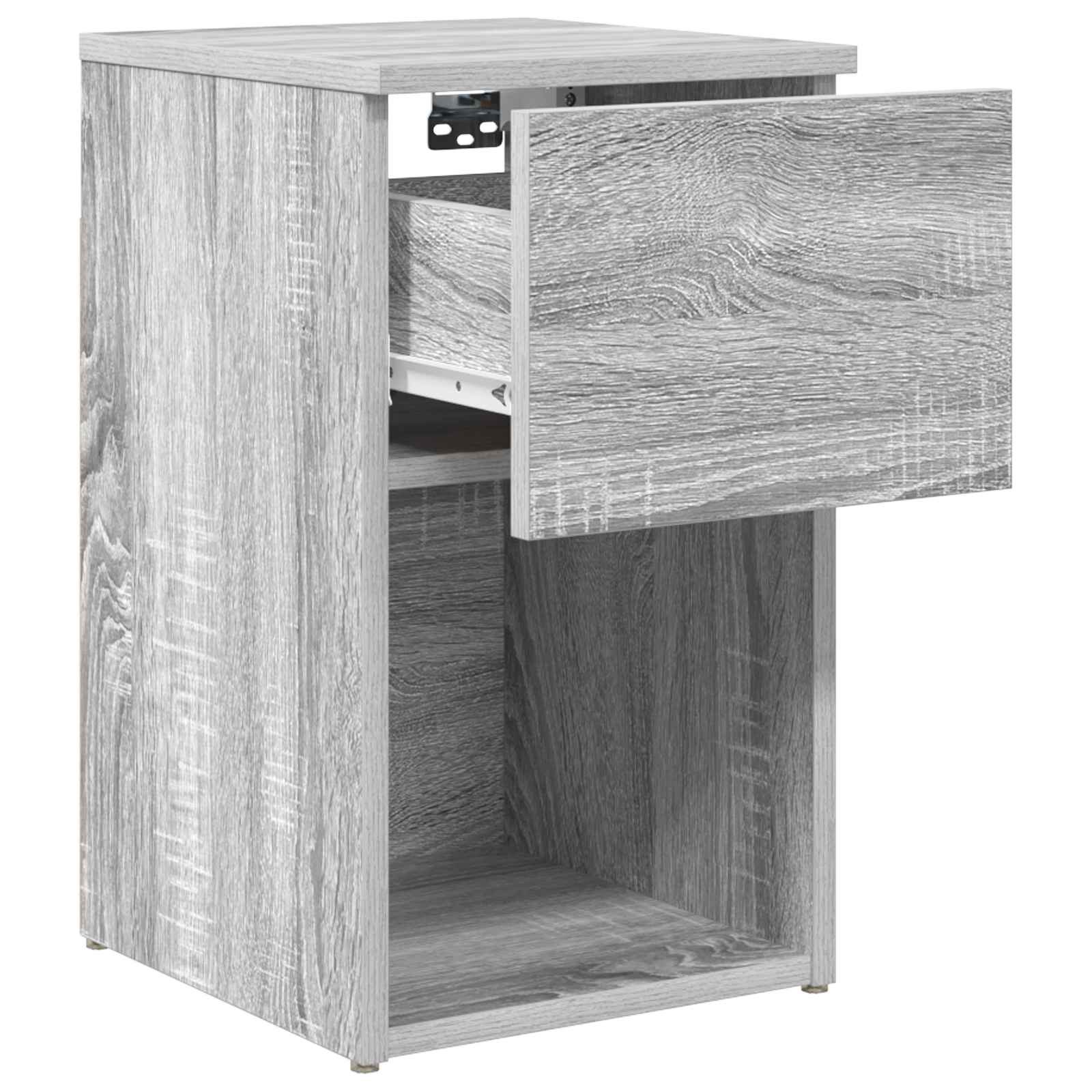 vidaXL Bed Cabinet 2 pcs Grey Sonoma 29 x 31.5 x 49 cm Engineered Wood 6