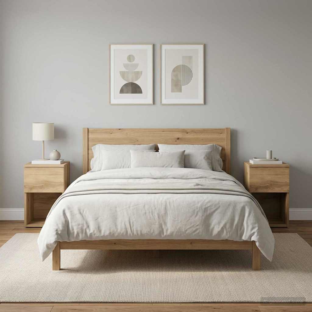 vidaXL Bed Cabinet 2 pcs Artisan Oak 29 x 31.5 x 49 cm Engineered Wood 4