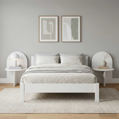vidaXL Bedside Table 2 pcs White 48 x 49 x 65 cm Engineered Wood 1