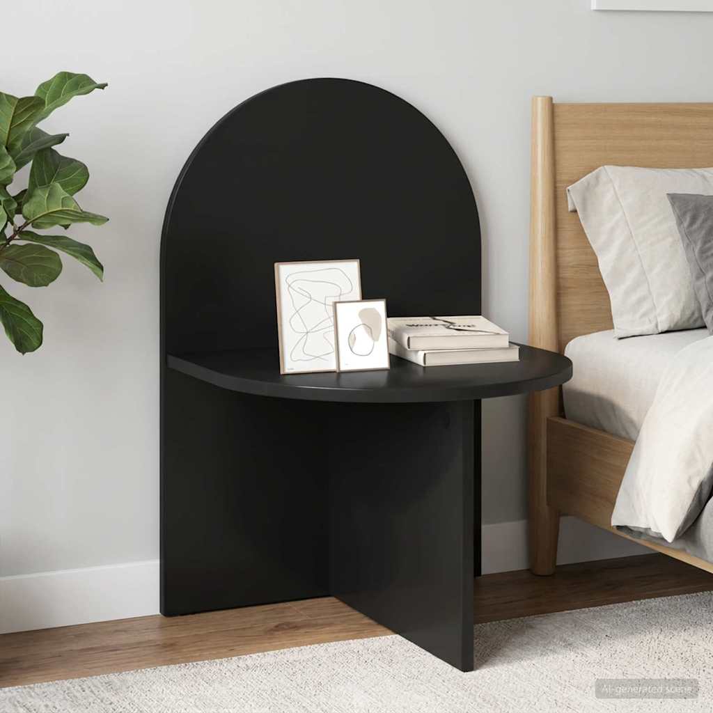vidaXL Bedside Table 2 pcs Black Oak 48 x 49 x 65 cm Engineered Wood 1