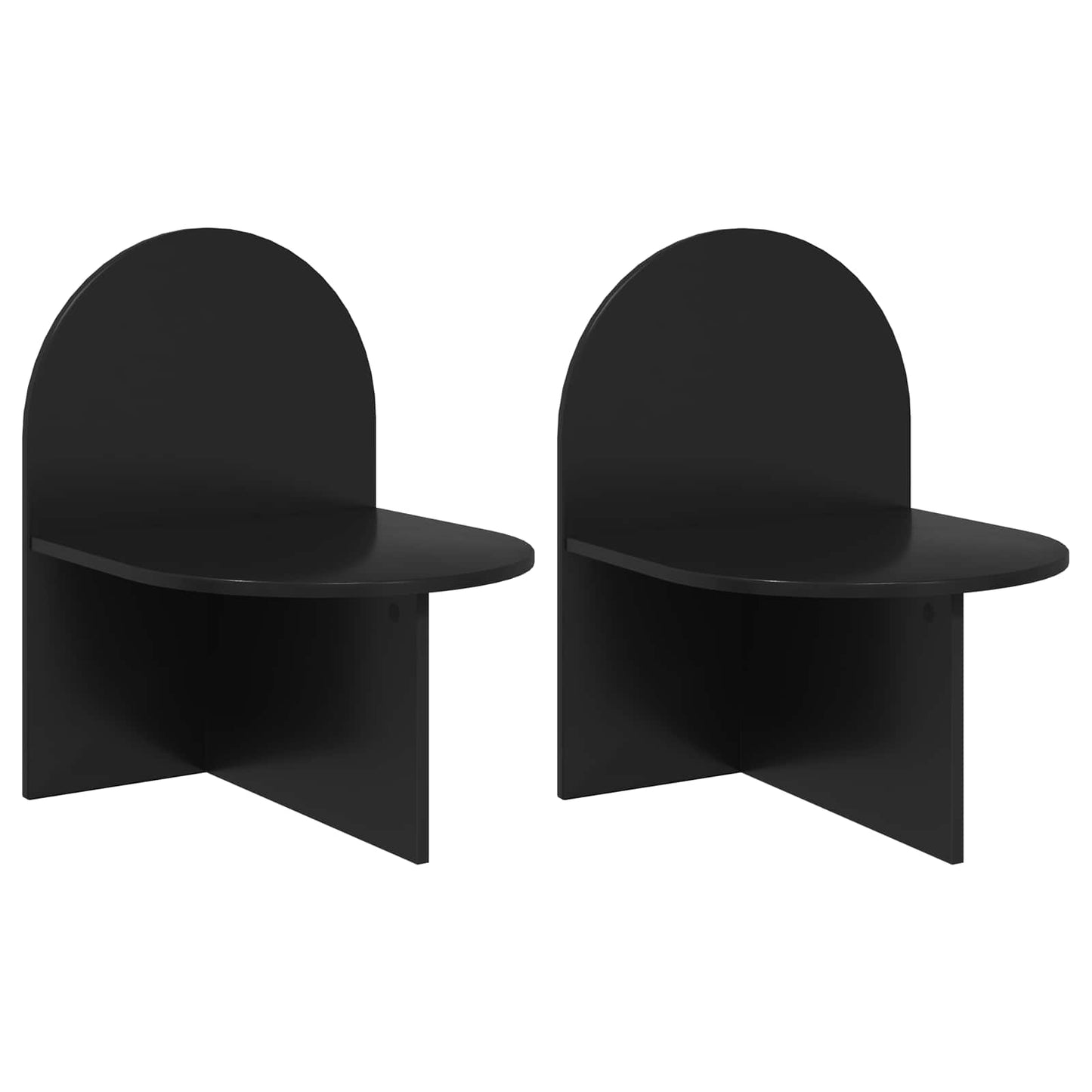 vidaXL Bedside Table 2 pcs Black Oak 48 x 49 x 65 cm Engineered Wood 2