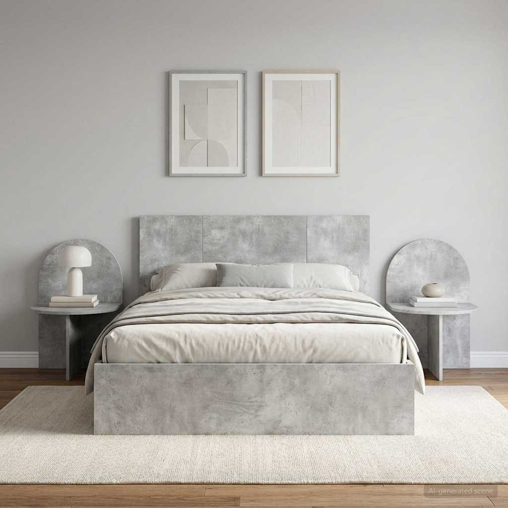 vidaXL Bedside Table 2 pcs Concrete Grey 48 x 49 x 65 cm 4