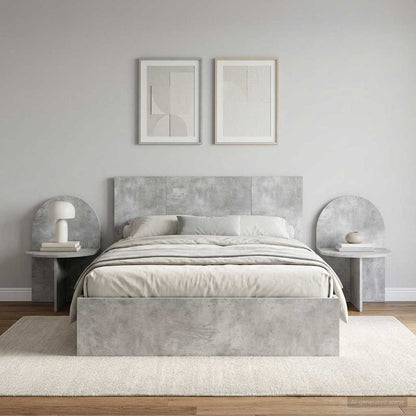 vidaXL Bedside Table 2 pcs Concrete Grey 48 x 49 x 65 cm 4