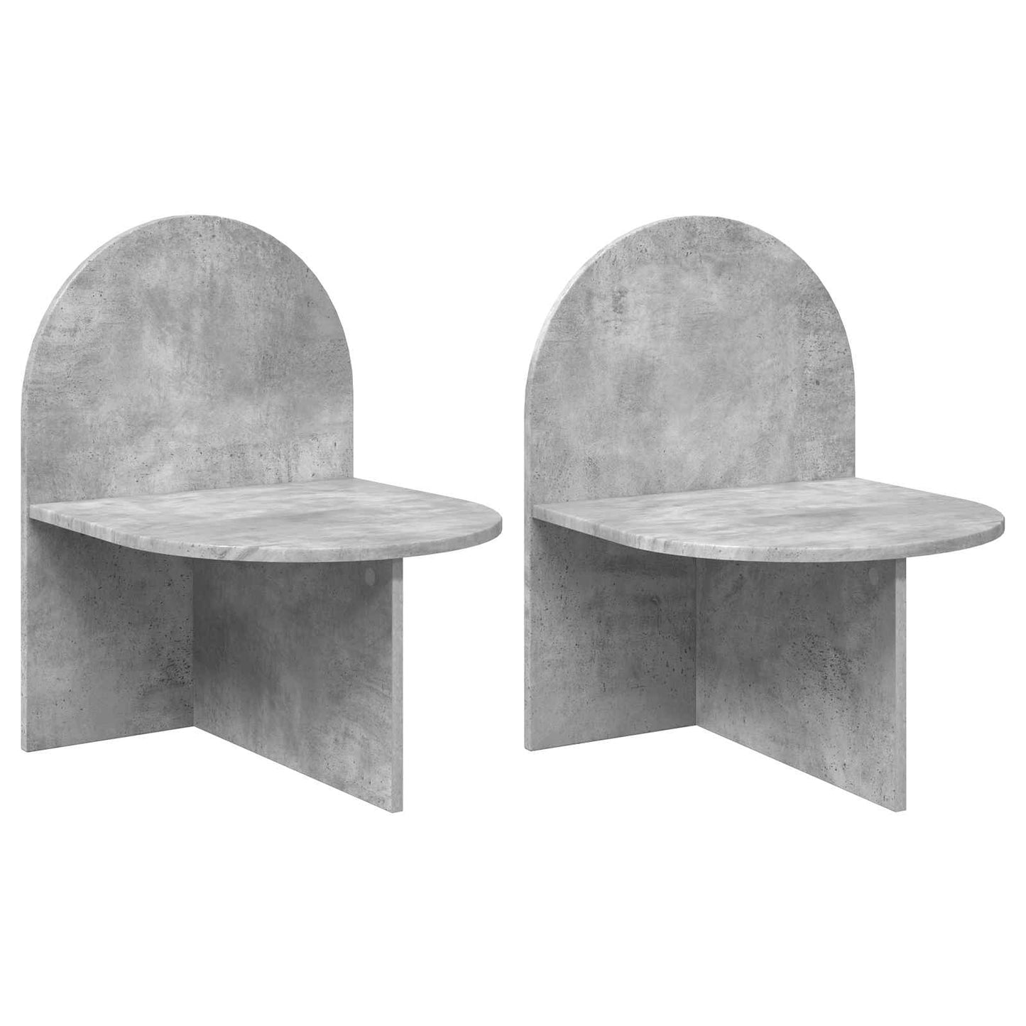 vidaXL Bedside Table 2 pcs Concrete Grey 48 x 49 x 65 cm 2