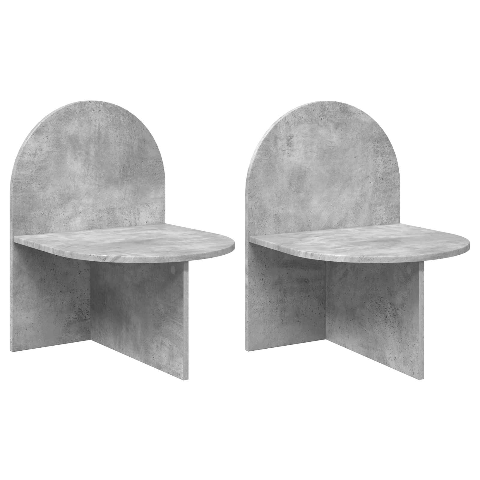 vidaXL Bedside Table 2 pcs Concrete Grey 48 x 49 x 65 cm 2