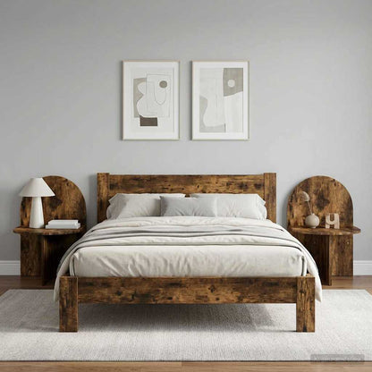 vidaXL Bedside Table 2 pcs Smoked Oak 48 x 49 x 65 cm Engineered Wood 4