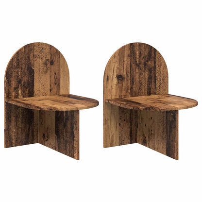vidaXL Bedside Table 2 pcs Old Wood 48 x 49 x 65 cm Engineered Wood 2
