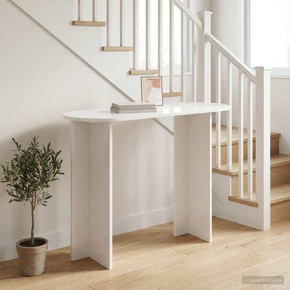 vidaXL Console Table White 100 x 39.5 x 75 cm Engineered Wood 4