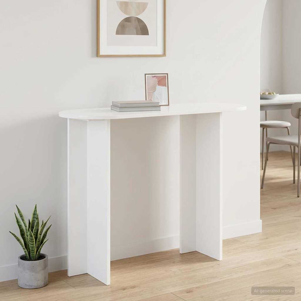 vidaXL Console Table White 100 x 39.5 x 75 cm Engineered Wood 1