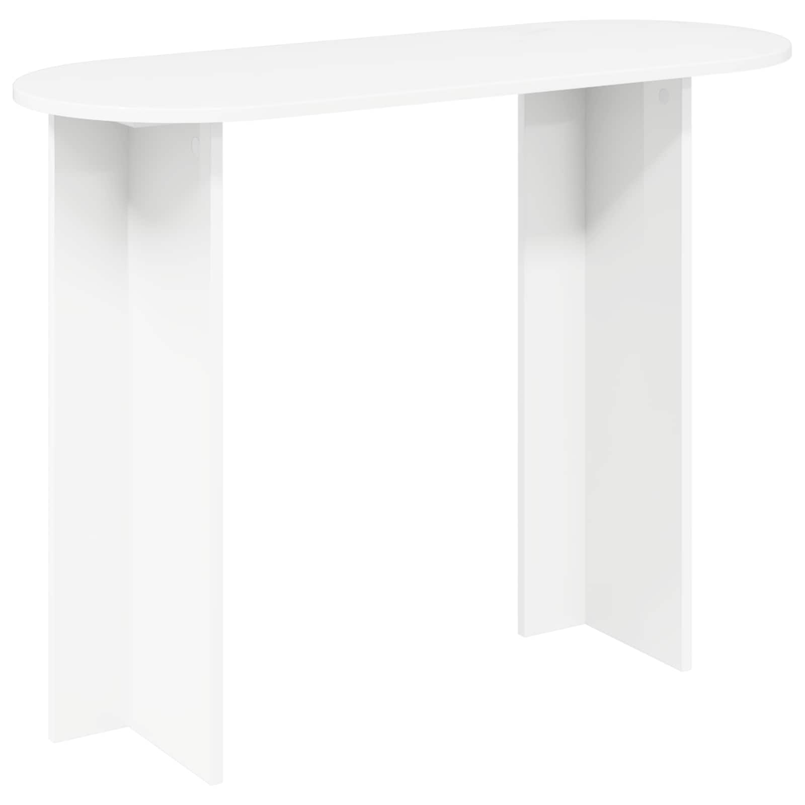 vidaXL Console Table White 100 x 39.5 x 75 cm Engineered Wood 2