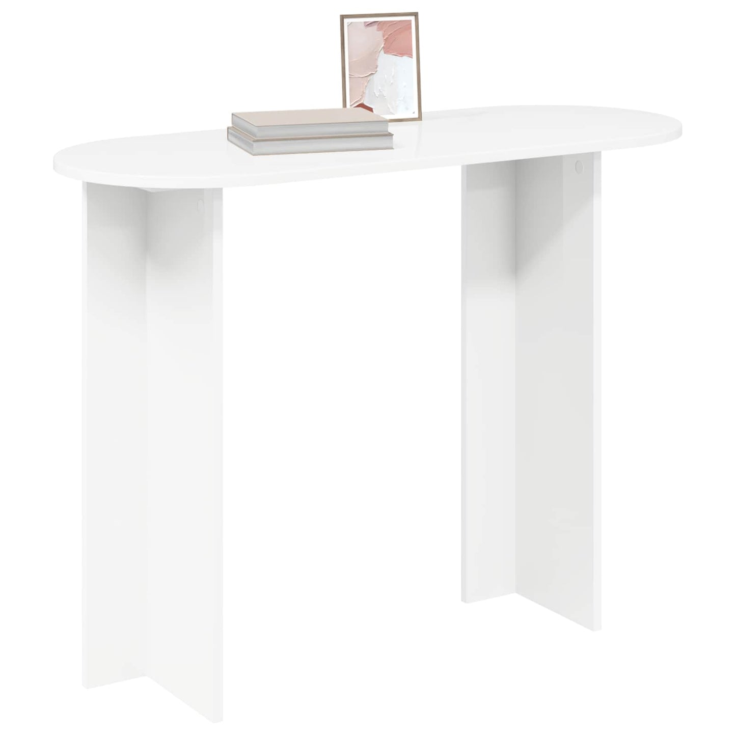 vidaXL Console Table White 100 x 39.5 x 75 cm Engineered Wood 3