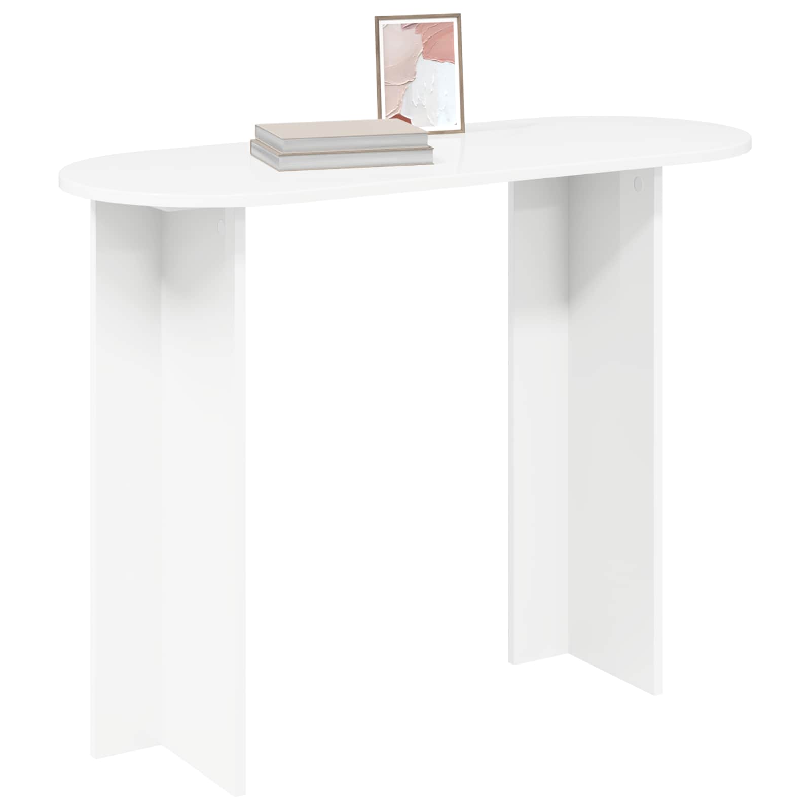 vidaXL Console Table White 100 x 39.5 x 75 cm Engineered Wood 3