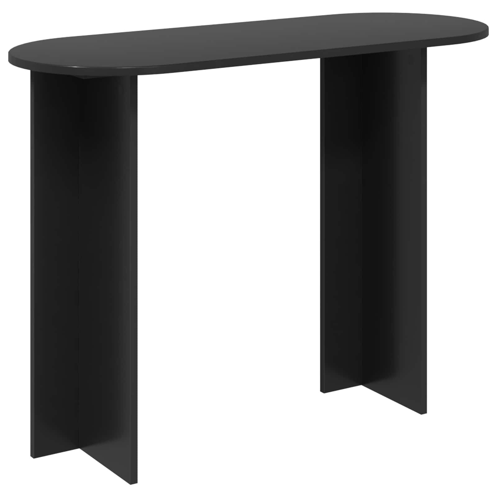 vidaXL Console Table Black Oak 100 x 39.5 x 75 cm Engineered Wood 2