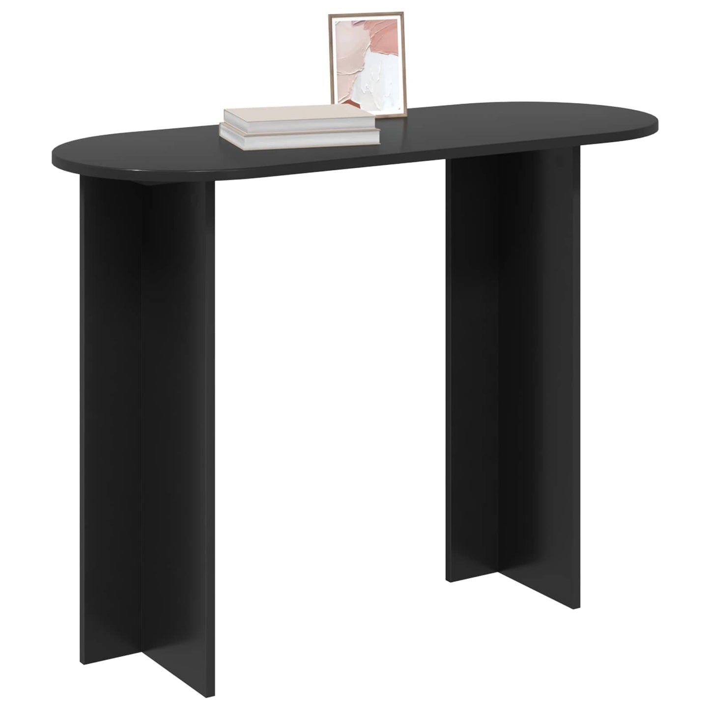 vidaXL Console Table Black Oak 100 x 39.5 x 75 cm Engineered Wood 3