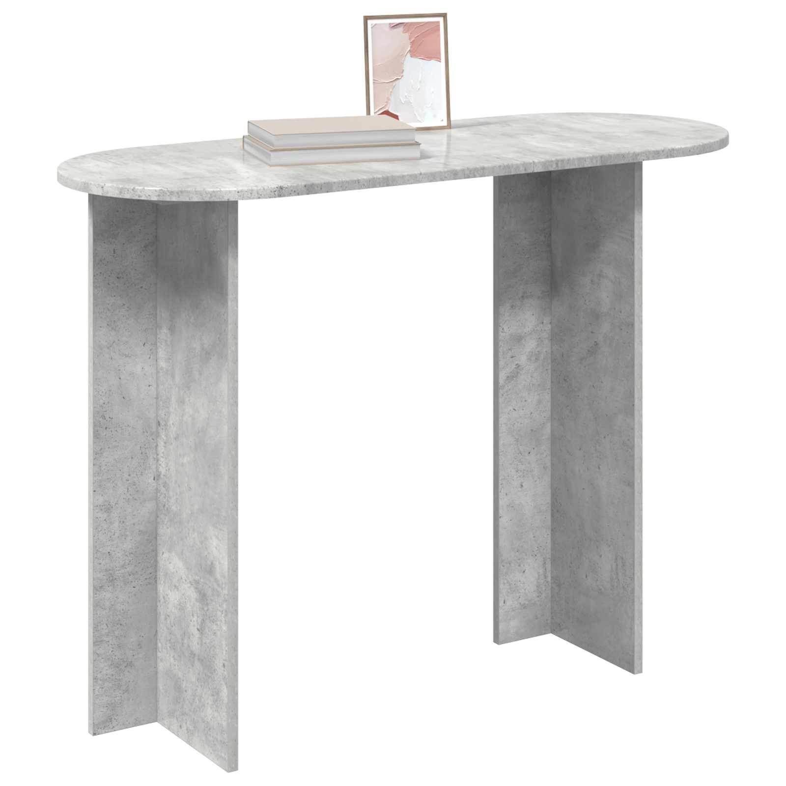 vidaXL Console Table Concrete Grey 100 x 39.5 x 75 cm Engineered Wood 3