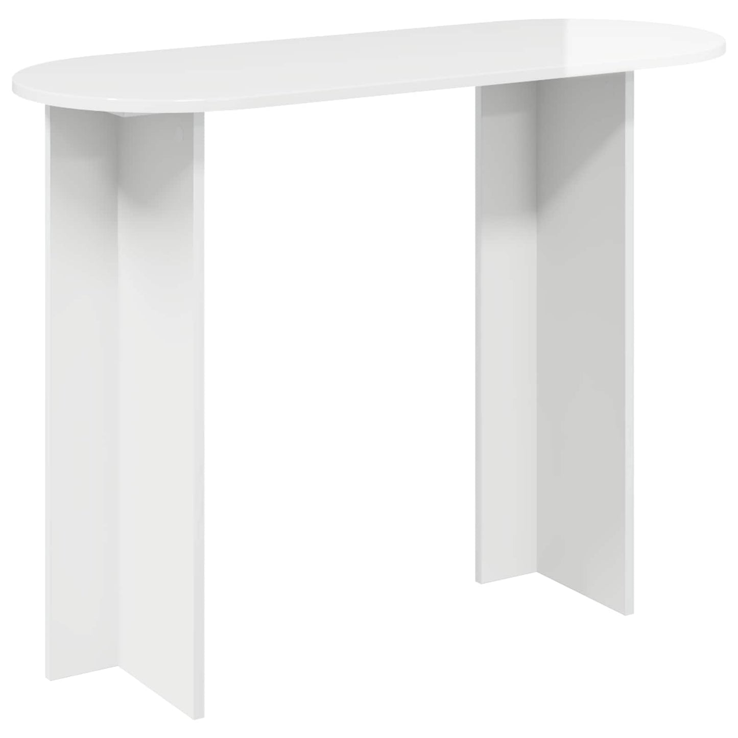 vidaXL Console Table High Gloss White 100 x 39.5 x 75 cm 2