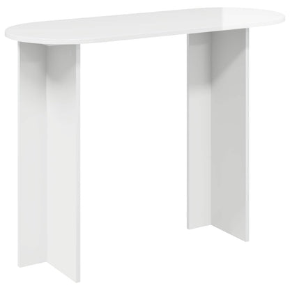 vidaXL Console Table High Gloss White 100 x 39.5 x 75 cm 2