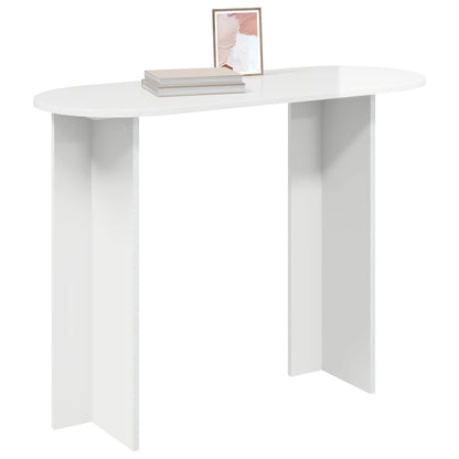 vidaXL Console Table High Gloss White 100 x 39.5 x 75 cm 3