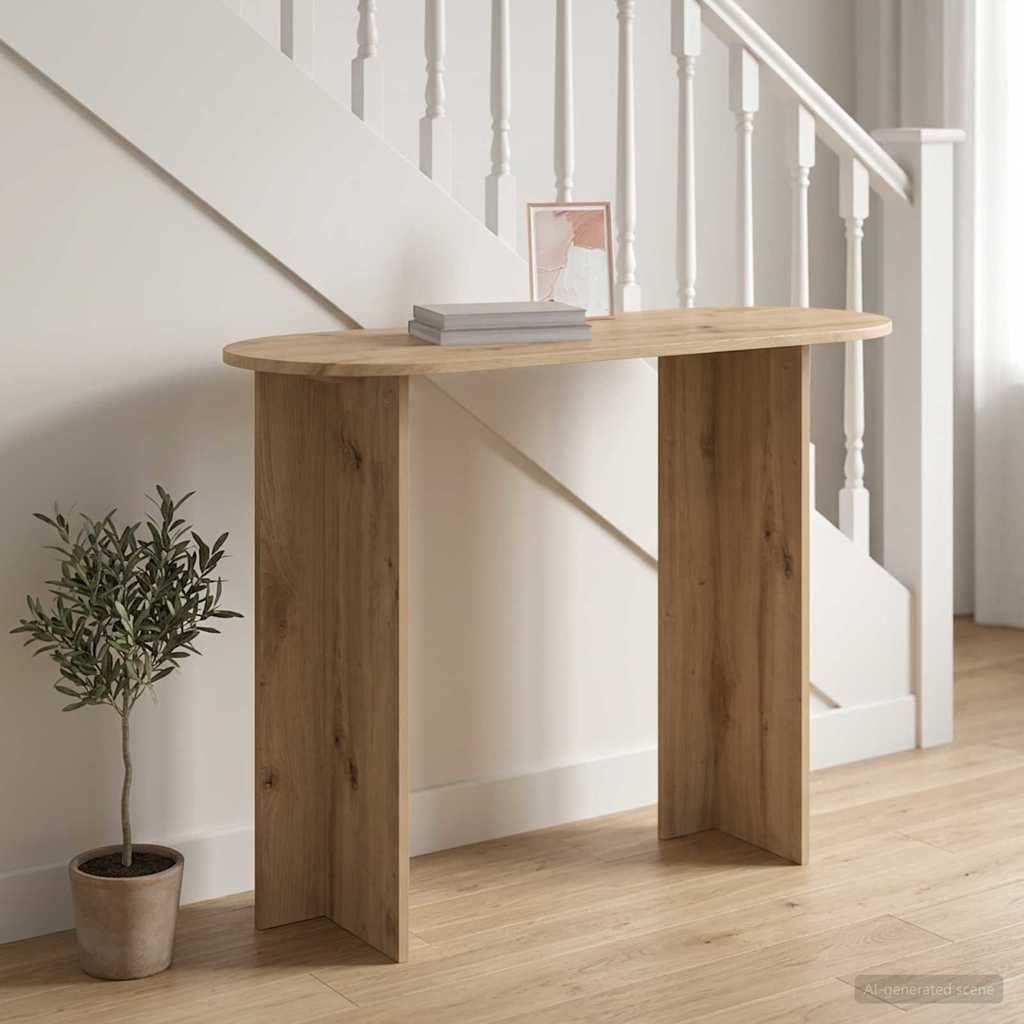 vidaXL Console Table Artisan Oak 100 x 39.5 x 75 cm Engineered Wood 1