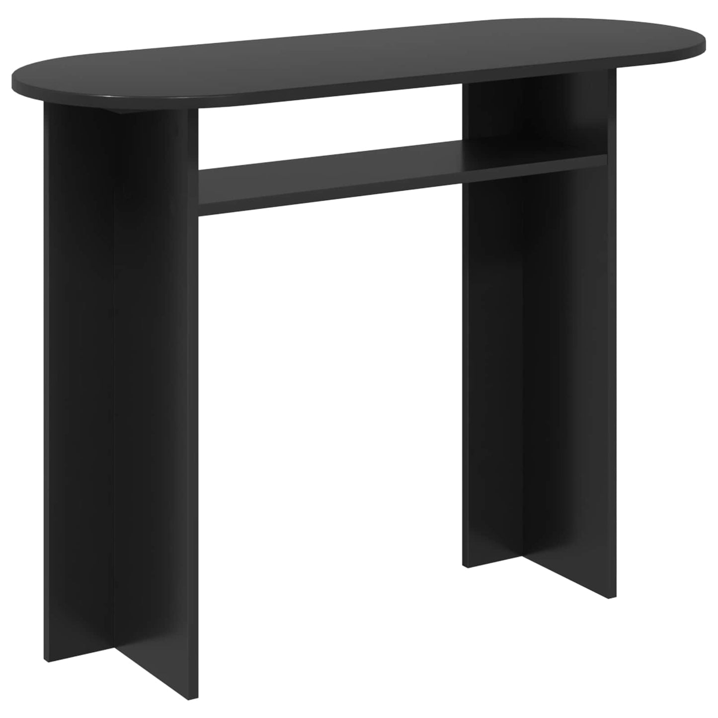 vidaXL Console Table Black Oak 100 x 39.5 x 75 cm Engineered Wood 2