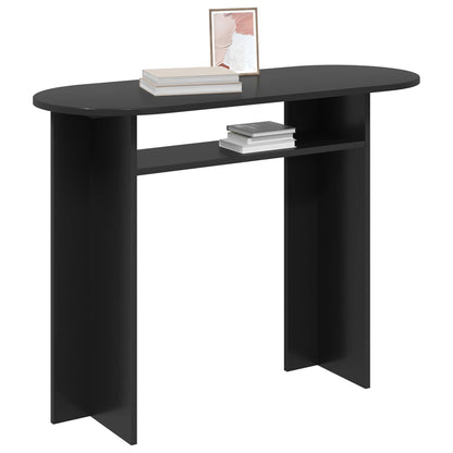vidaXL Console Table Black Oak 100 x 39.5 x 75 cm Engineered Wood 3