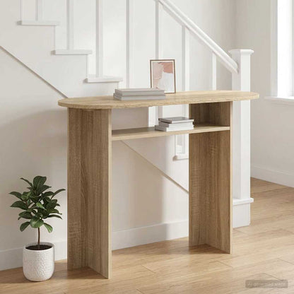 vidaXL Console Table Sonoma Oak 100 x 39.5 x 75 cm Engineered Wood 1