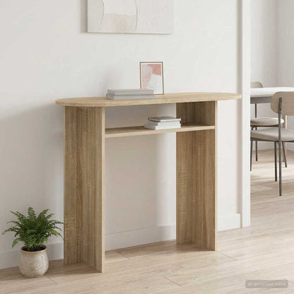 vidaXL Console Table Sonoma Oak 100 x 39.5 x 75 cm Engineered Wood 4