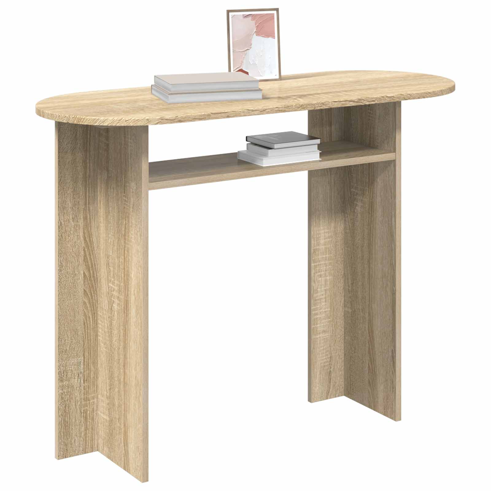 vidaXL Console Table Sonoma Oak 100 x 39.5 x 75 cm Engineered Wood 3