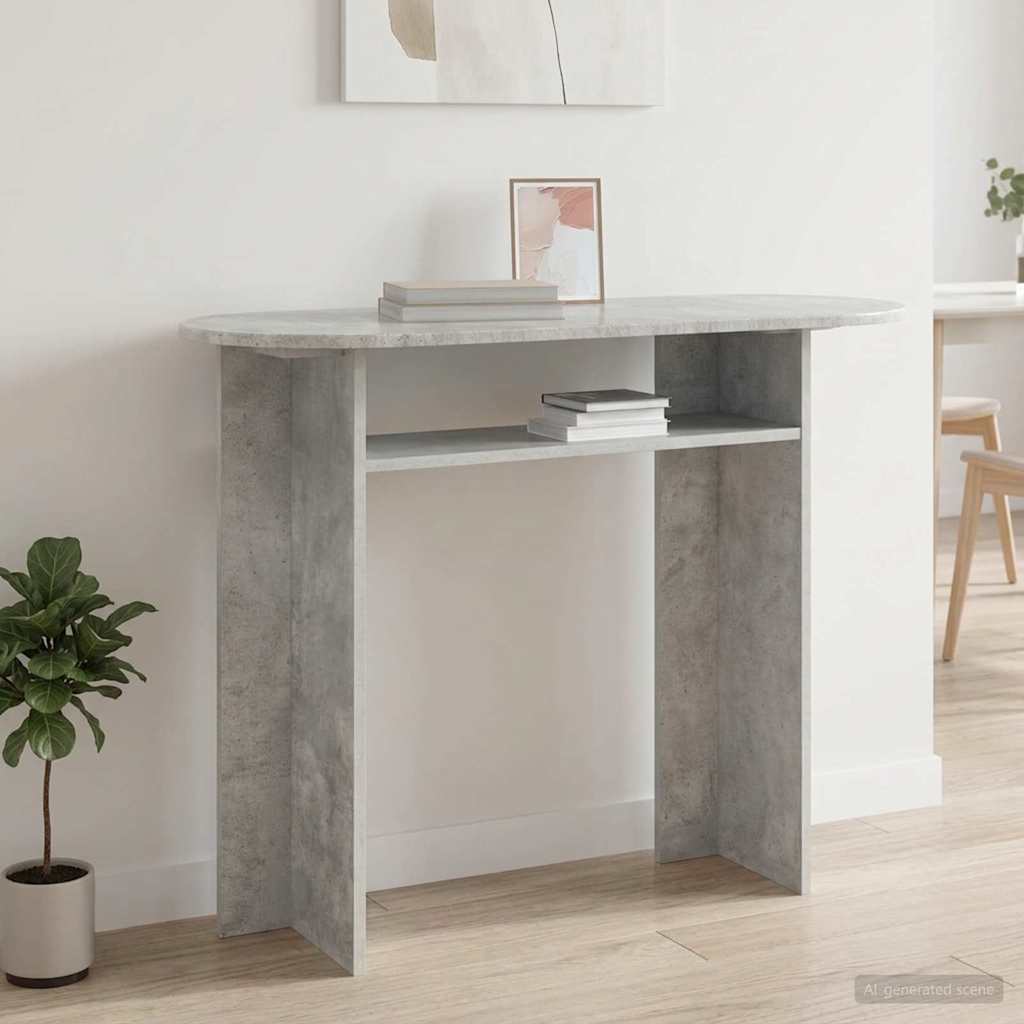 vidaXL Console Table Concrete Grey 100 x 39.5 x 75 cm Engineered Wood 1