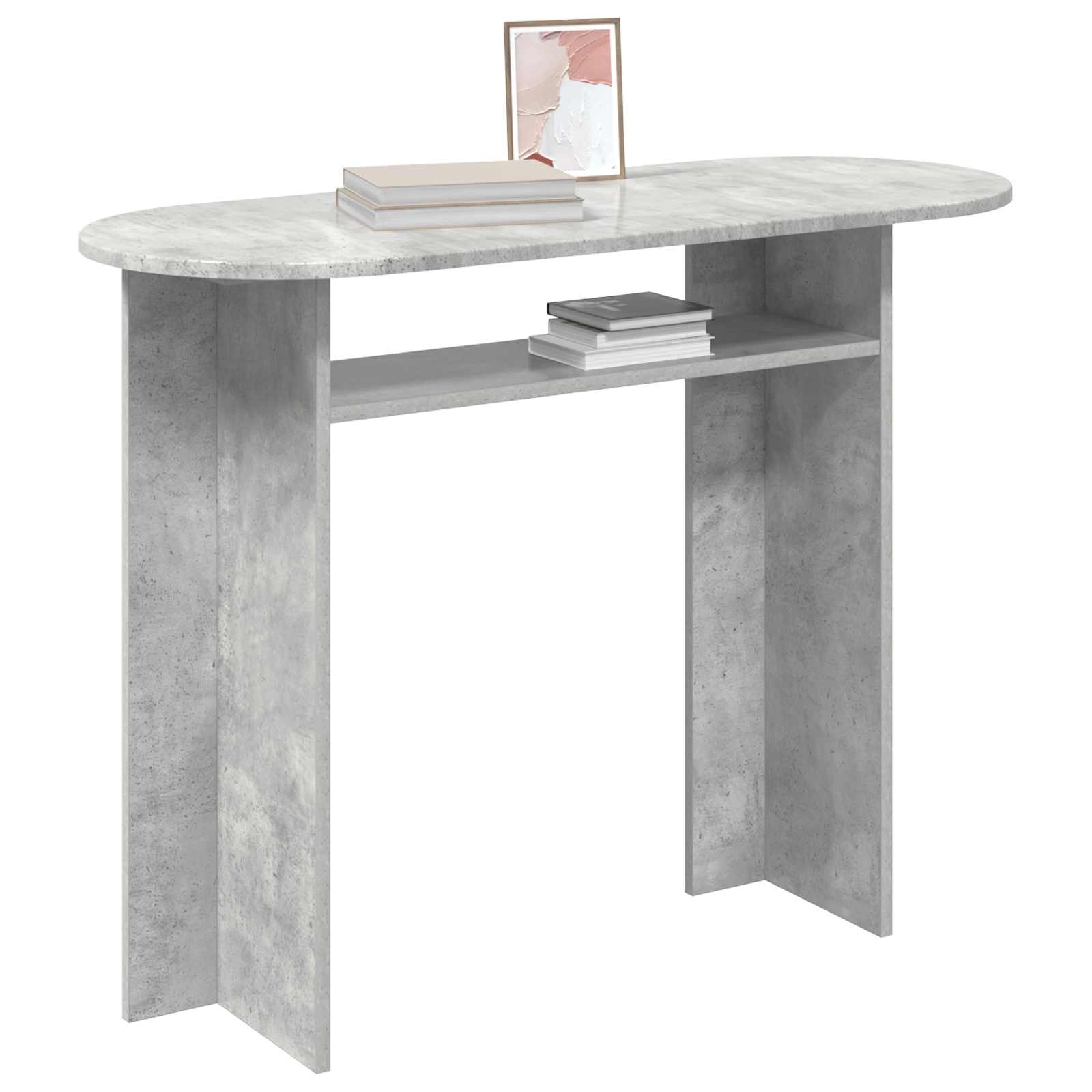 vidaXL Console Table Concrete Grey 100 x 39.5 x 75 cm Engineered Wood 3