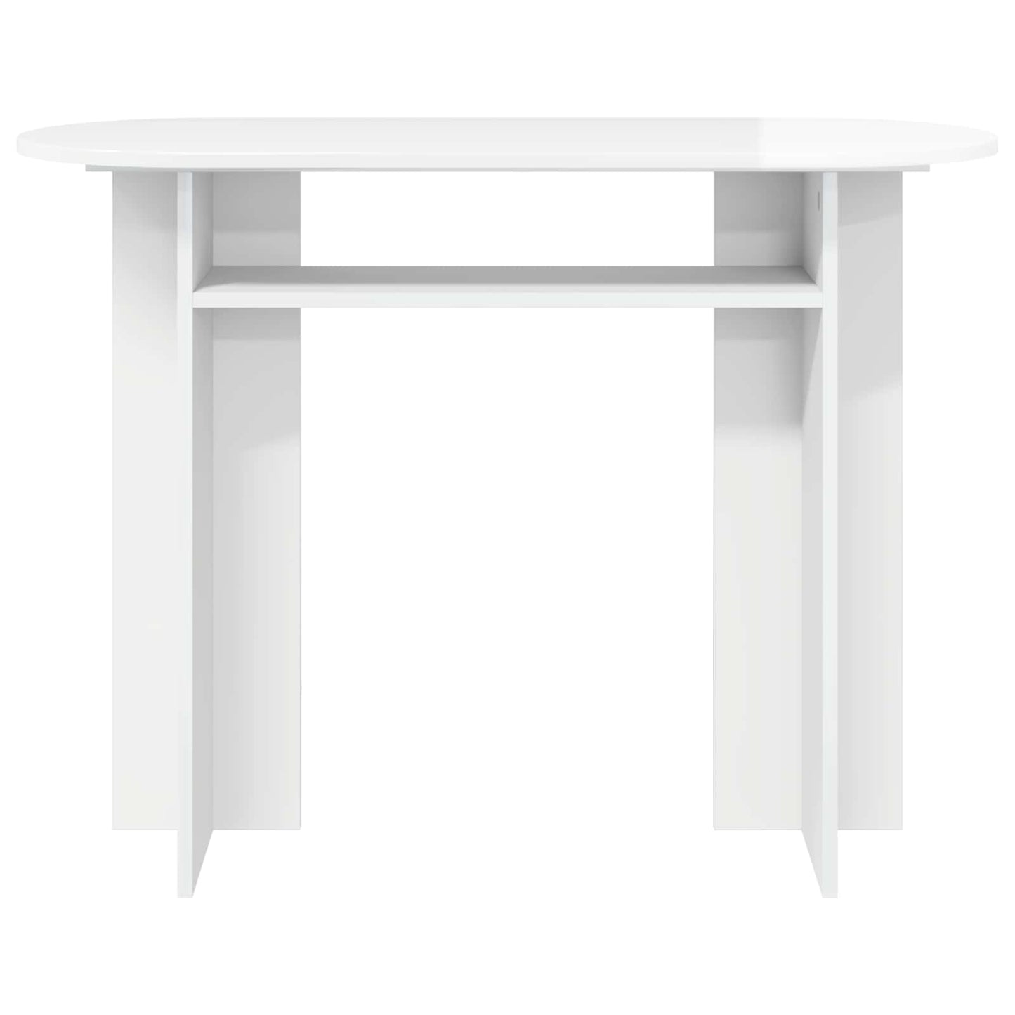 vidaXL Console Table High Gloss White 100 x 39.5 x 75 cm 5