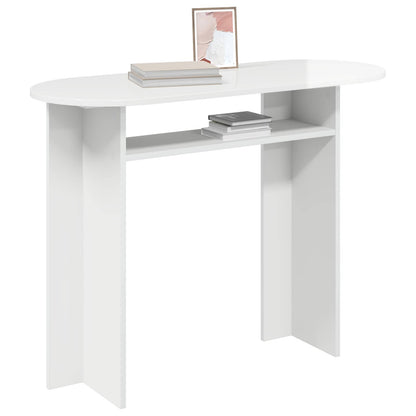 vidaXL Console Table High Gloss White 100 x 39.5 x 75 cm 3