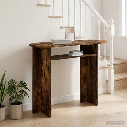 vidaXL Console Table Smoked Oak 100 x 39.5 x 75 cm Engineered Wood 1