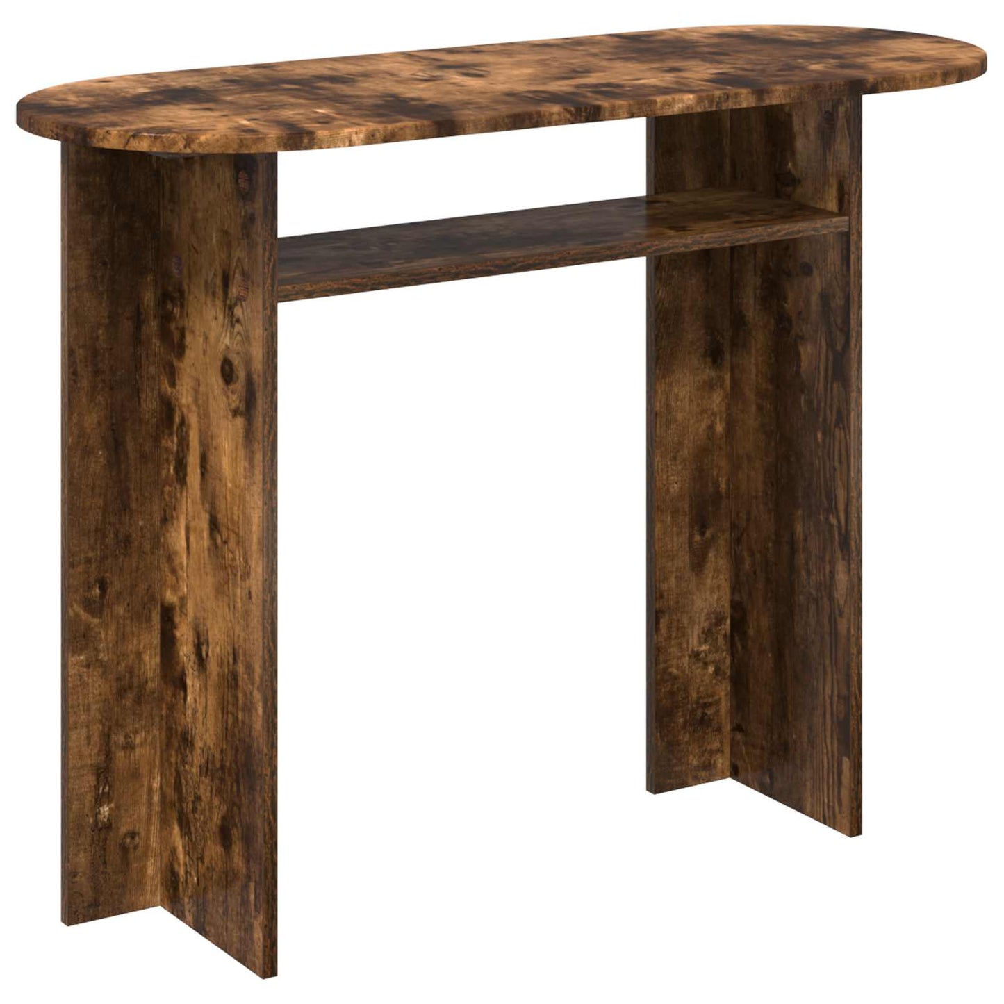 vidaXL Console Table Smoked Oak 100 x 39.5 x 75 cm Engineered Wood 2