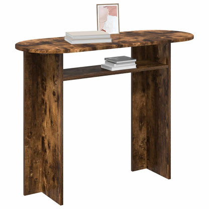 vidaXL Console Table Smoked Oak 100 x 39.5 x 75 cm Engineered Wood 3
