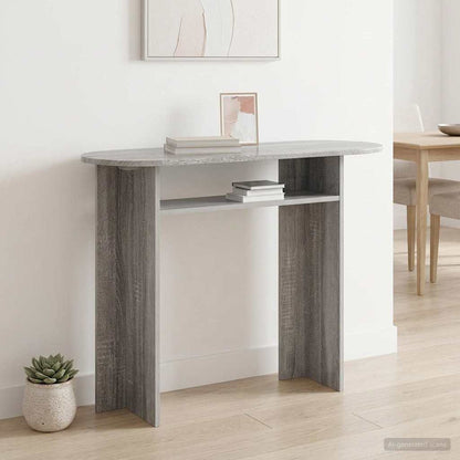 vidaXL Console Table Grey Sonoma 100 x 39.5 x 75 cm Engineered Wood 4