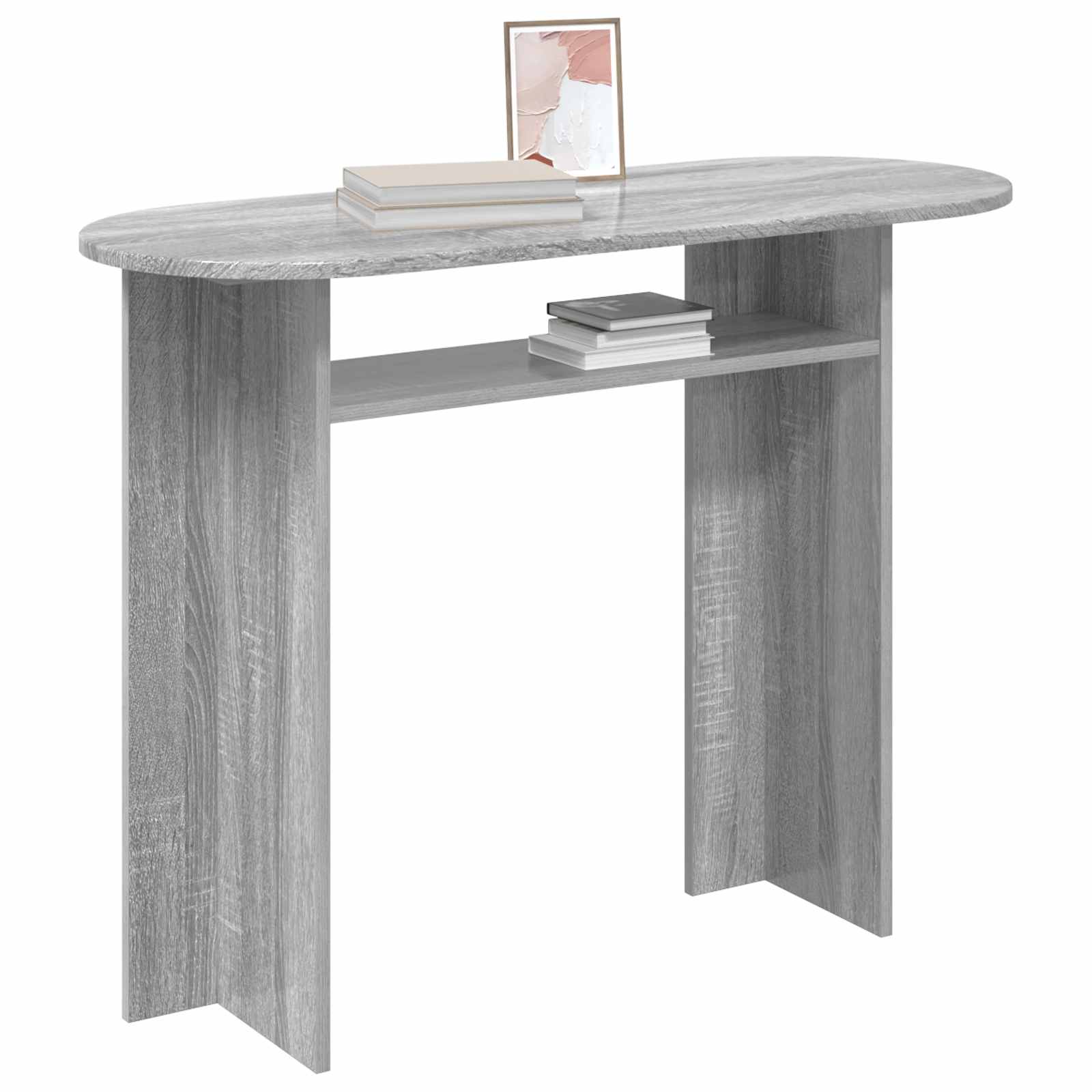 vidaXL Console Table Grey Sonoma 100 x 39.5 x 75 cm Engineered Wood 3